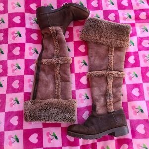 Tory Burch Talouse shearling suede leather Boots